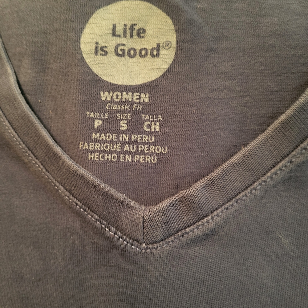 Life is Good Blue Long Sleeve Shirt, Ladies S - Picture 4 of 4